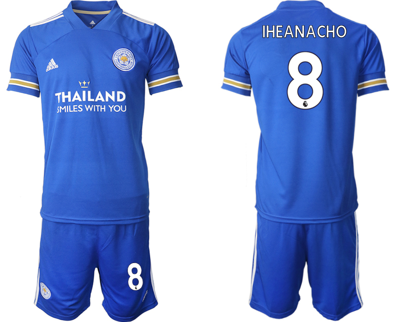Men 2020-2021 club Leicester City home #8 blue Soccer Jerseys